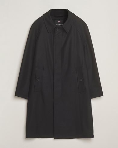Gloverall Wool Mac Coat Black – Negro