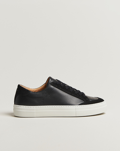 J.Lindeberg Art Signature Leather/Suede Sneaker Black – Negro