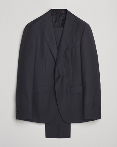 Canali Capri Wool 130s Suit Dark Blue – Azul