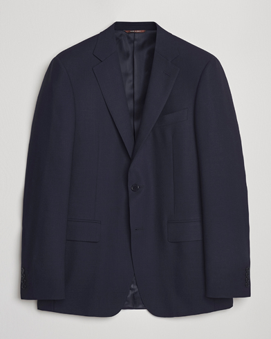 Canali Travel Wool Blazer Navy – Azul