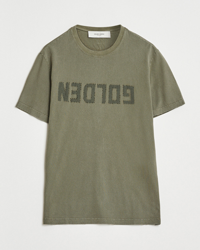 Golden Goose Cotton Logo T-Shirt Dusty Olive – Verde