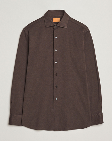 Grigio Cotton Jersey Shirt Dark Brown – Marrón