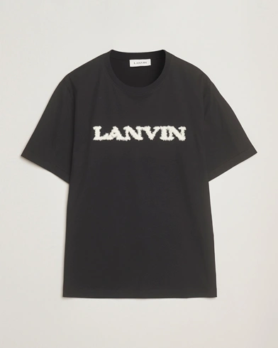 Lanvin Shearling Logo T-Shirt Black – Negro