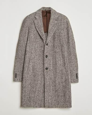 L.B.M. 1911 Structure Wool Coat Brown – Marrón