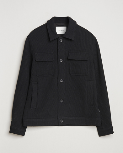 LES DEUX Nash Twill Wool Jacket Black – Negro