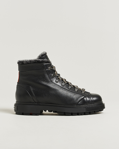 Santoni St Moritz Winter Boots Black Calf – Negro