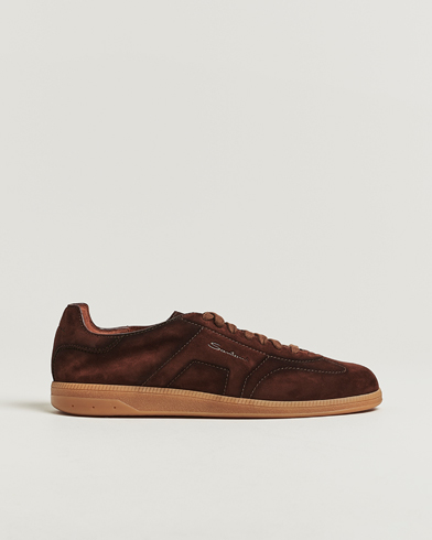 Santoni Oly Sneakers Dark Brown Suede – Marrón
