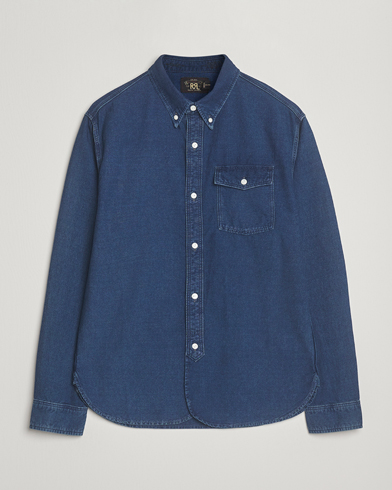 RRL Oxford Denim Shirt Indigo – Azul