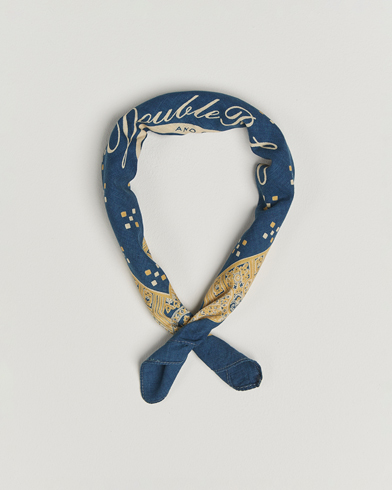 RRL Diamond Bandana Indigo/Cream – Azul