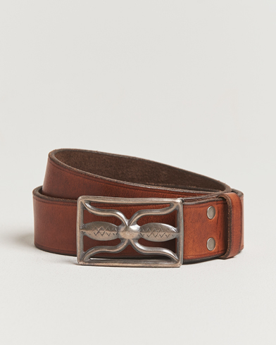 RRL Hawkins Belt Vintage Brown – Marrón