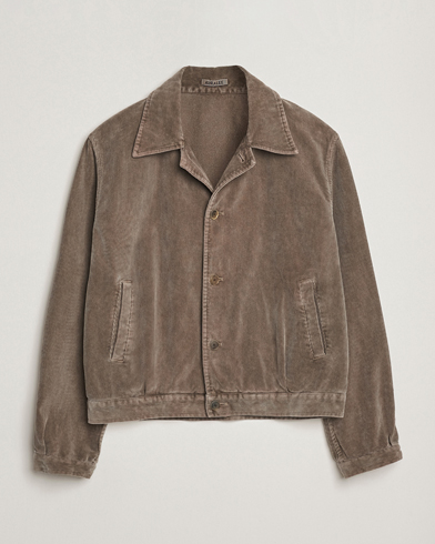 Auralee Corduroy Bomber Jacket Olive – Verde