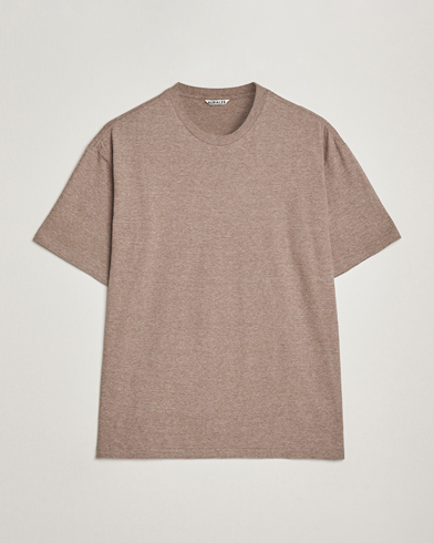 Auralee Seamless Crew Neck T-Shirt Top Brown – Marrón