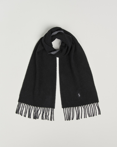 Polo Ralph Lauren Reversible Wool Scarf Polo Black/Grey – Gris