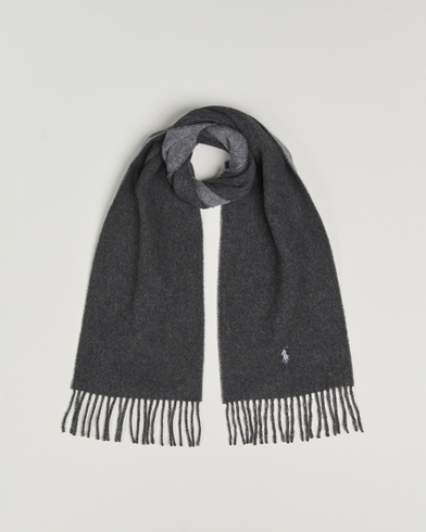 Polo Ralph Lauren Reversible Wool Scarf Grey Heather – Gris