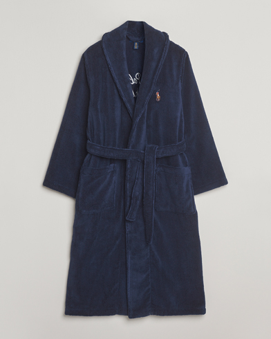 Polo Ralph Lauren Cotton Terry Logo Robe Cruise Navy – Azul
