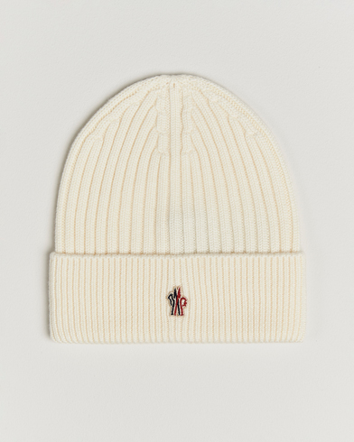 Moncler Grenoble Rib Wool Beanie Off White – Blanco