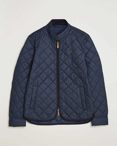Morris Teddy Quilted Jacket Old Blue – Azul