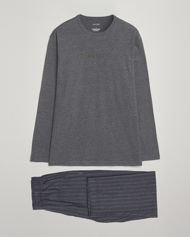 Calvin Klein Flannel Pyjama Set Charcoal – Gris