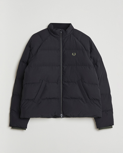 Fred Perry Raglan Padded Down Jacket Black – Negro