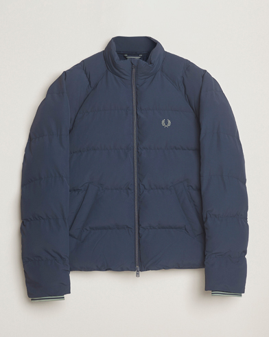 Fred Perry Raglan Padded Down Jacket Dark Airforce – Azul