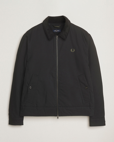 Fred Perry Cotton Light Padded Harrington Jacket Black – Negro