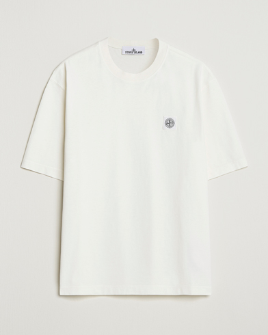 Stone Island Combed Organic Cotton T-Shirt Ivory – Blanco