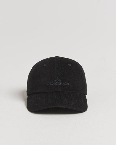 Stone Island Micro Cord Cotton Cap Black – Negro