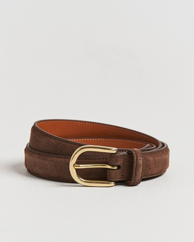 Kamakura Shirts Vintagy Ivy Horseshoe Buckle Belt Brown Suede – Marrón