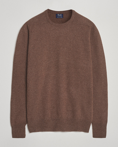 William Lockie Melrose Cashmere Crew Neck Mocha – Marrón