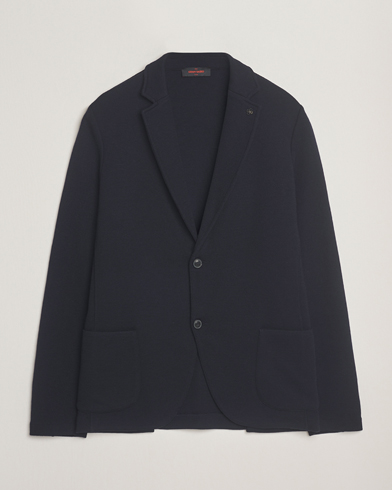 Gran Sasso Rainwool Knitted Blazer Navy – Azul