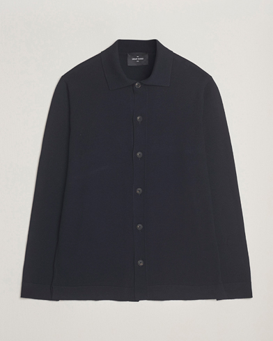 Gran Sasso Wool Knitted Cardigan Navy – Azul