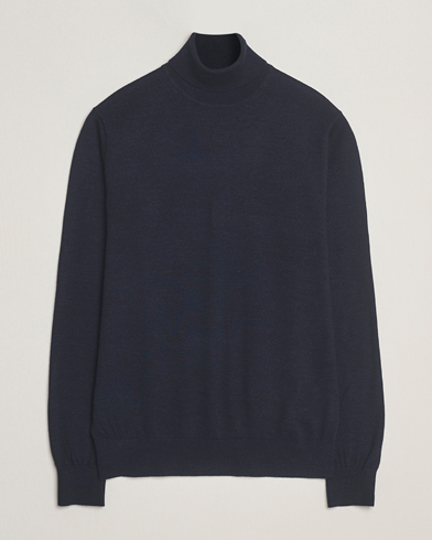 Tiger of Sweden Nevile Extra Fine Merino Polo Light Ink – Azul