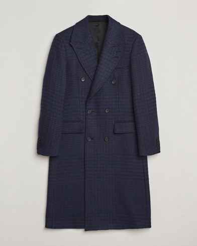 Tiger of Sweden Hennri Swedish Wool Double Breasted Coat Light Ink – Azul