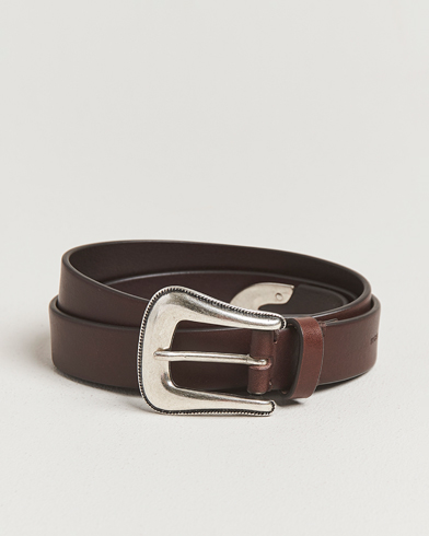Tiger of Sweden Ecus Western Leather Belt Dark Brown – Marrón