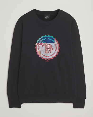 PS Paul Smith Zebra Bottle Top Crew Neck Sweatshirt Black – Negro