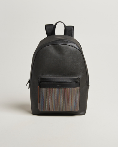 Paul Smith Nylon Stripe Backpack Black Multi – Negro