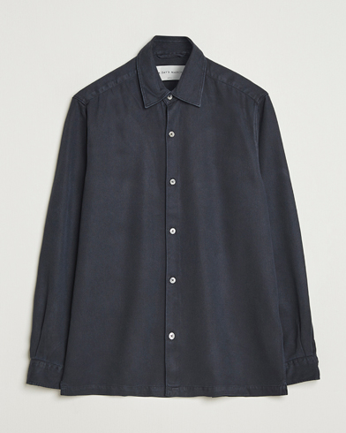 A Day's March Clean Cut Lyocell Shirt Navy – Azul
