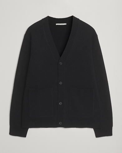 A Day's March Jarrow Lambswool Cardigan Black – Negro