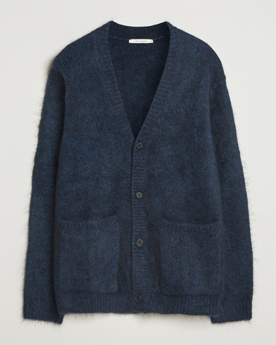A Day's March Jarrow Mohair Cardigan Indigo Blue – Azul