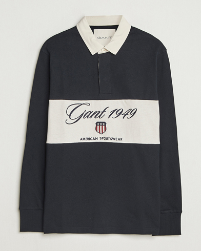 GANT Blocked Logo Heavy Rugger Black – Negro