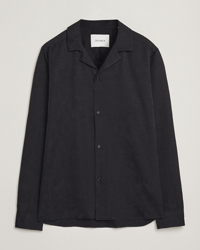 LES DEUX Jasper Jaquard Shirt Black – Negro