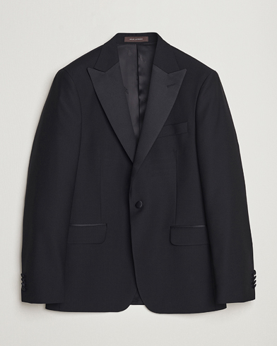 Oscar Jacobson Frampton Wool Tuxedo Blazer Black – Negro