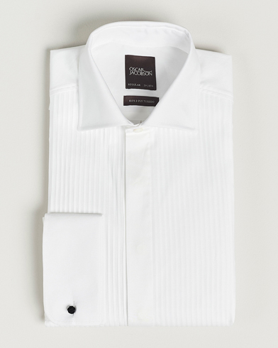 Oscar Jacobson Reg Fit Cut Away Tuxedo Double Cuff White – Blanco