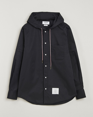 Thom Browne Long Sleeve Hooded Overshirt Black – Negro