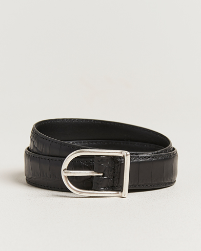 Anderson's Embossed 2,5cm Lether Belt Black – Negro
