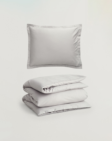 GANT Sateen Duvet & Pillowcase Set Moon Grey
