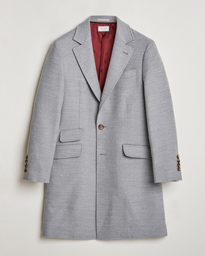  Single Breasted Beaver Wool Coat Pearl Grey