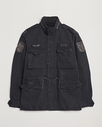  Herringbone Field Jacket Polo Black