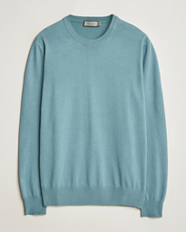  Cotton Crew Neck Pullover Teal