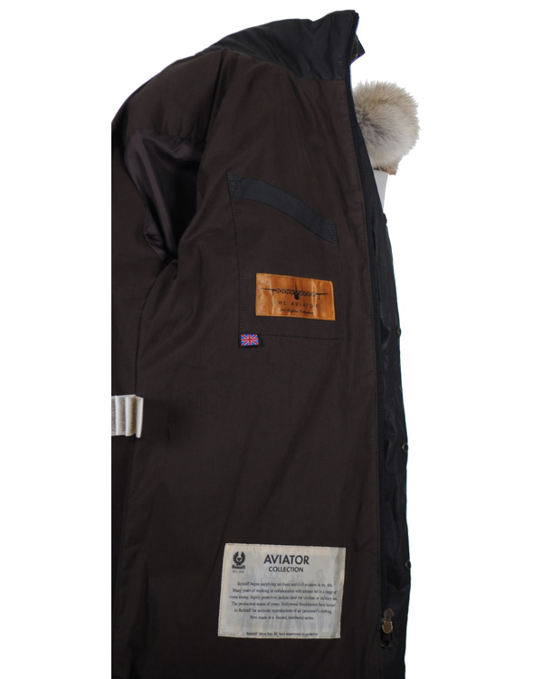 Hombres | Abrigos y chaquetas | Belstaff | Aviator Cricket Down Jacket Black/Brown